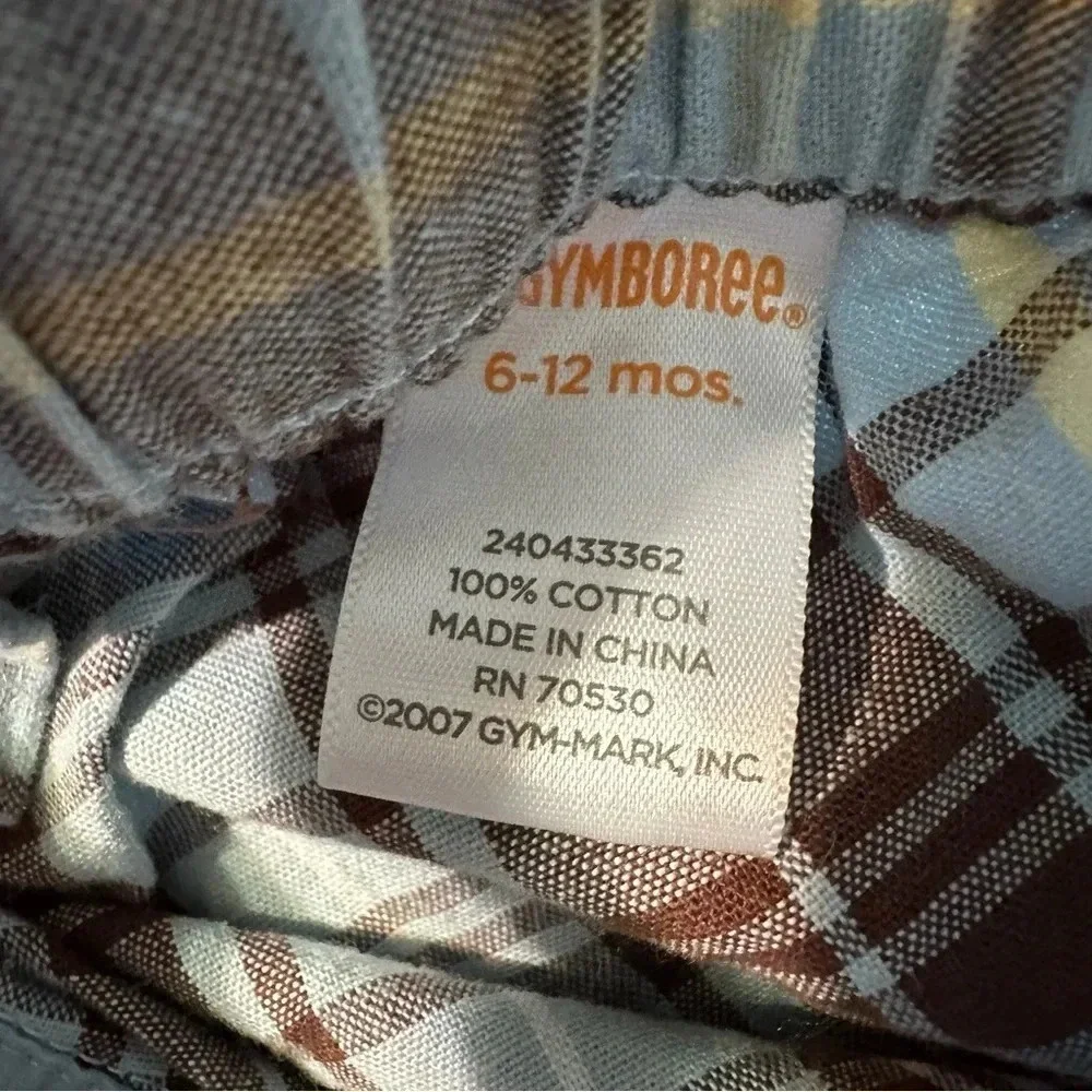 Gymboree girls 6-12 months blue and brown dress